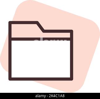 UI folder storage, illustration, vector on white background. Stock Vector