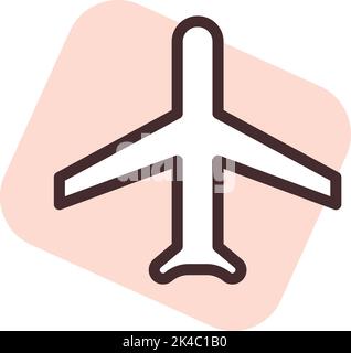 Ui airplane mode, illustration, vector on white background. Stock Vector