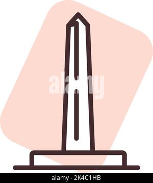 Washington DC City, illustration, vector on white background. Stock Vector