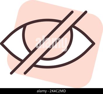 Ui off, illustration, vector on white background. Stock Vector