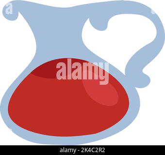 Wine jug, illustration, vector on white background. Stock Vector