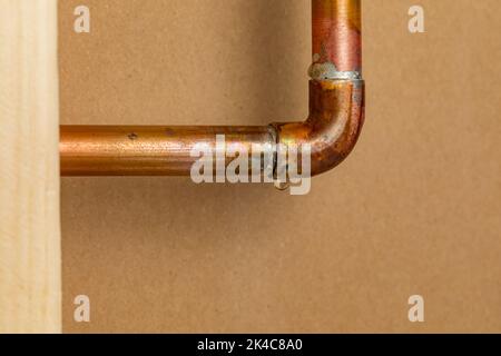 Copper Pipe Leaking water Stock Photo - Alamy