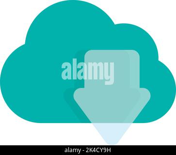 cloud storage in glassmorphism Stock Vector