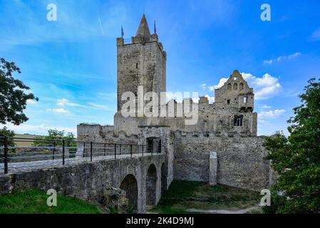 A view of the Rudelsburg on the Saale in Thuringia Germany Stock Photo