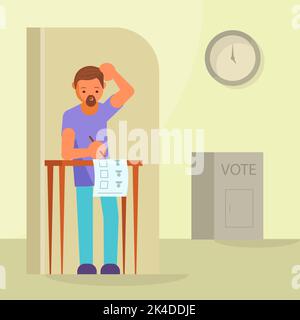 Voting and election concept vector flat illustration Stock Vector Image ...