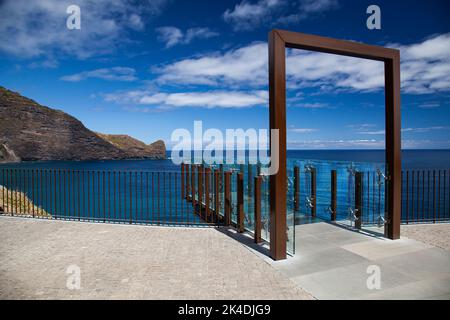 Glass bottomed skywalk, Cabo Girao, Funchal, Madeira, Portugal  Europe Stock Photo