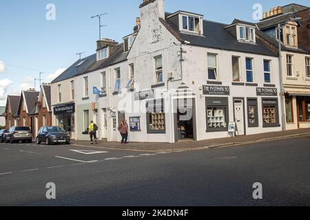 Castle Douglas, Kirkcudbrightshire, Dumfries & Galloway, Scotland DG7, September 24th, 2022, a view of a street in the town Stock Photo