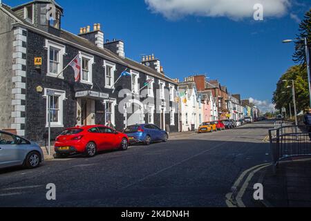 Castle Douglas, Kirkcudbrightshire, Dumfries & Galloway, Scotland DG7, September 24th, 2022, a view of a street in the town Stock Photo