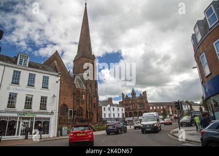 Dumfries, Dumfries & Galloway, Scotland, September 24th 2022, a view of the streets of the town. Stock Photo