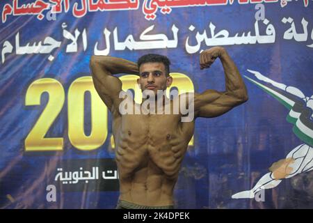 Gaza Bodybuilder The Palestinian Federation of Bodybuilding organizes a championship for ...