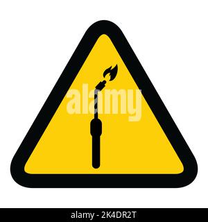 Welding danger technology icon, metal tool equipment symbol, safe weld vector illustration . Stock Vector