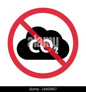 CO2 reduce cloud icon, clean global emission, environment eco design symbol vector illustration . Stock Vector