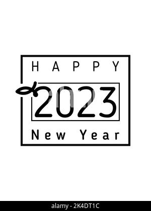 New Year 2023 Sign Design Element Or Greeting Card Stock Vector Image 