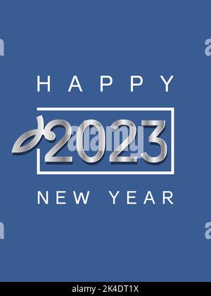Happy New year 2023 invitation design template. Vector illustration for greeting card, flyers, poster. Stock Vector