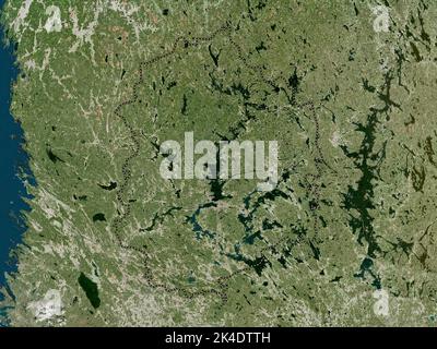 Pirkanmaa, region of Finland. High resolution satellite map Stock Photo