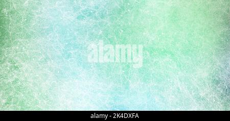 Pastel green and blue gradient background texured with icy frosty pattern abstract header banner texture Stock Photo