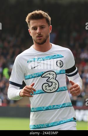 London ENGLAND - October 01:Chelsea's Mason Mount  during English Premier League soccer match between Crystal Palace against Chelsea at Selhurst Park, Stock Photo