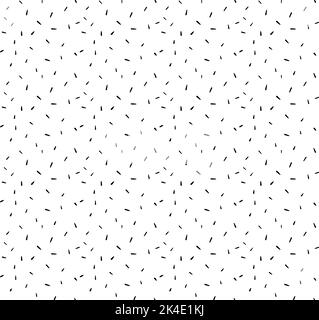 vector pattern from chaotic dashes, seamless, black on white, modern style Stock Vector