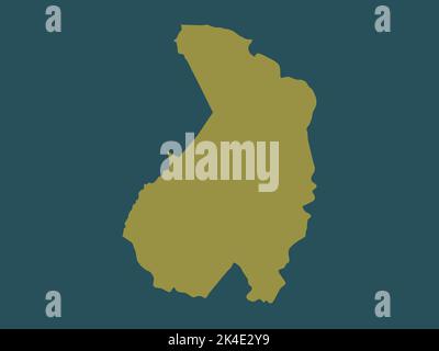 Shape of Haut-Ogooué, province of Gabon, with its capital isolated on ...