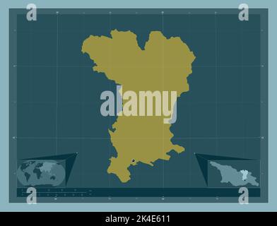 Shape of Mtskheta-Mtianeti, region of Georgia, and its capital ...