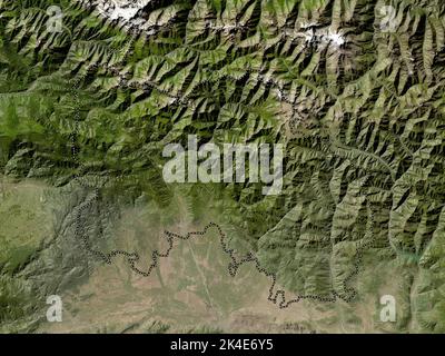South Ossetia, independent city of Georgia. Low resolution satellite map Stock Photo