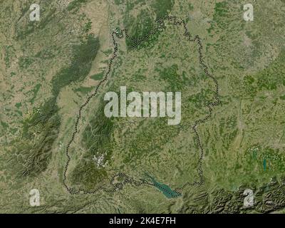 Baden-Wurttemberg, state of Germany. Low resolution satellite map Stock Photo