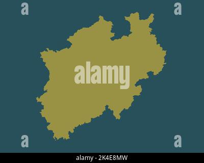 Nordrhein-Westfalen, state of Germany. Solid color shape. Corner ...