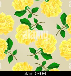 Seamless texture twig tea rose stem with leaves  vector illustration Stock Vector