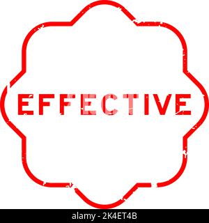 Grunge red effective word rubber seal stamp on white background Stock Vector