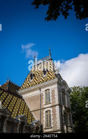 Famed for it's fine wines, Chateau Corton C, Burgundy, France. Stock Photo