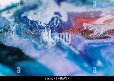 paints blend abstract background design blue inks Stock Photo