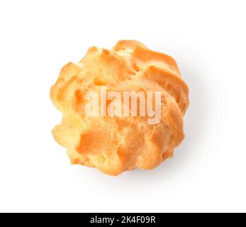 Tasty round eclair on white background Stock Photo