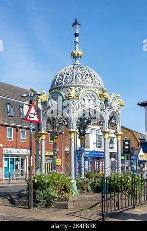 King George V Memorial Fountain in Broad Street, March, Cambridgeshire, England, United Kingdom Stock Photo
