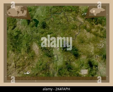 Comayagua, department of Honduras. Low resolution satellite map Stock ...