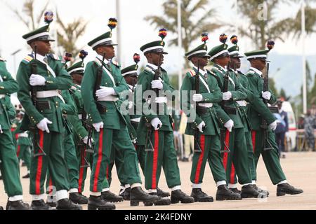 Abuja, Nigeria. October 1st 2022. Nigeria Military school, Zaria, during the 62nd anniversary marking Nigerian Independence Day. Stock Photo