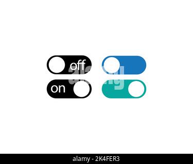 Turn on off button push stop switch icon vector symbol design illustration Stock Vector