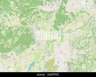 Borsod-Abauj-Zemplen, county of Hungary. Open Street Map Stock Photo