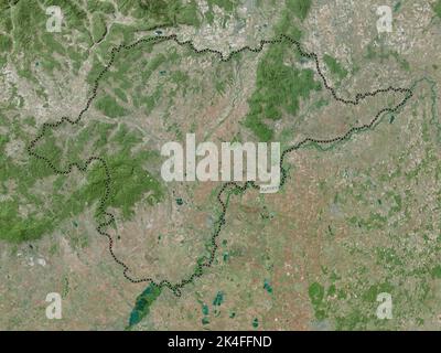 Borsod-Abauj-Zemplen, county of Hungary. High resolution satellite map Stock Photo