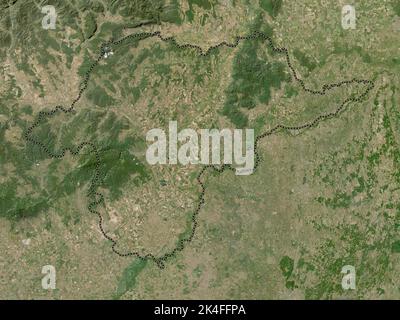 Borsod-Abauj-Zemplen, county of Hungary. Low resolution satellite map Stock Photo