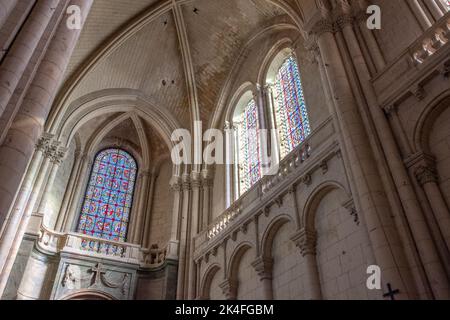 Interior detail of Poitiers Cathedral Stock Photo