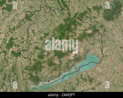 Veszprem, county of Hungary. Low resolution satellite map Stock Photo