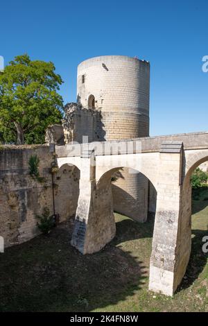 The Tour du Coudray, Chinon chateau Stock Photo