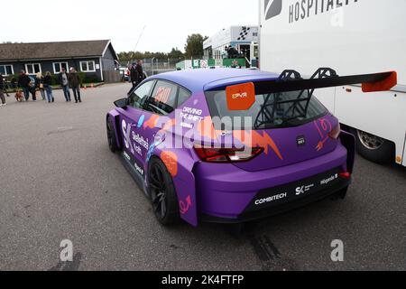 The electric prototype PWR001 during Saturday's STCC race in the Grande finale at Mantorp Park, Mantorp, Sweden. In 2023, the STCC will be the first in the world as a 100% electric national touring car championship. Stock Photo