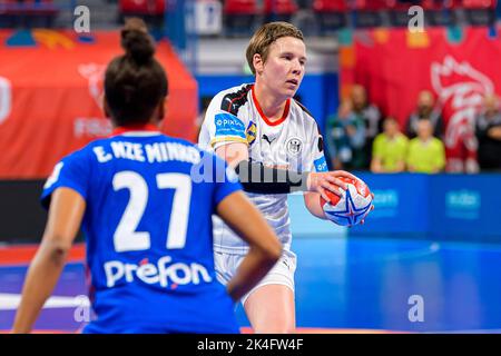 Nancy, France. 02nd Oct, 2022. Handball, women: International match France - Germany. Alina Grijseels of Germany in action. Credit: Marco Wolf/dpa/Alamy Live News Stock Photo