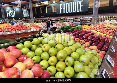 Toronto, Canada - September 22, 2022: Fruit for sale in the supermarket Stock Photo