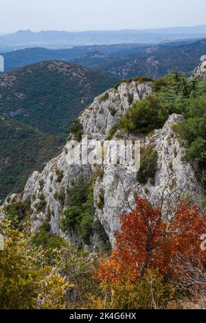 Nature in southern France: the Petit Luberon nature reserve close to Bonnieux. Stock Photo