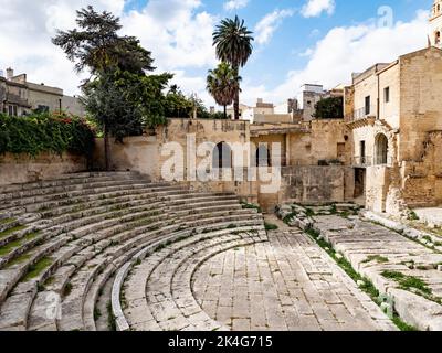 Teatro Romano di Lecce (Roman Theatre of Lecce) in Italy, EU Stock Photo