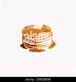 Delicious pancakes. Vector illustration Stock Vector