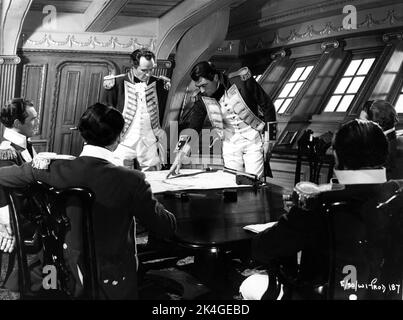 DENIS O'DEA and GREGORY PECK in CAPTAIN HORATIO HORNBLOWER R.N. 1951 director RAOUL WALSH novel / adaptation C.S. Forester music Robert Farnon UK-USA-France co-production Warner Bros. Stock Photo