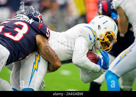 Los Angeles Chargers wide receiver DeAndre Carter (1) lines up for a play  during an NFL football game against the Cleveland Browns, Sunday, Oct. 9,  2022, in Cleveland. (AP Photo/Kirk Irwin Stock